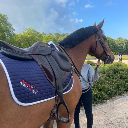 Equine Products UK Navy Branded Saddle Pad