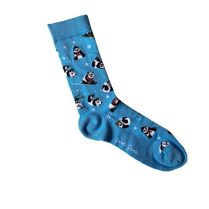 Swole Panda Ladies Bamboo Socks size 4-7 - Blue Panda